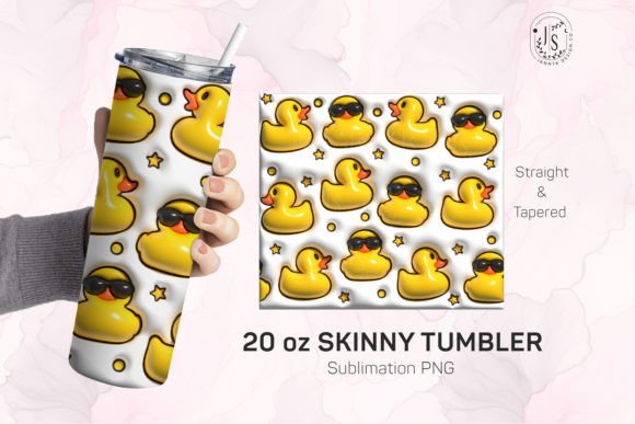 Download Inflated Bubble Rubber Duck Tumbler Wrap - Tumbler Collection