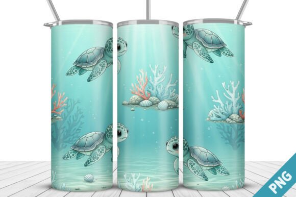 Download Ocean Sea Turtle Tumbler Wrap - Tumbler Collection