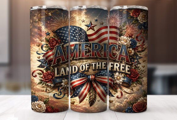 Download Patriotic America 20 Oz Tumbler Wrap PNG - Tumbler Collection