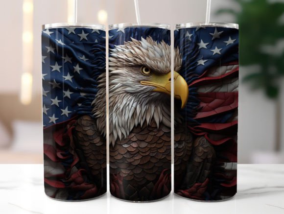 Download American Flag Eagle 20oz Tumbler Wrap - Tumbler Collection
