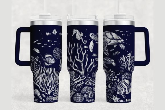 Download Under Sea 40oz Laser Tumbler Wrap SVG - Premium Resources