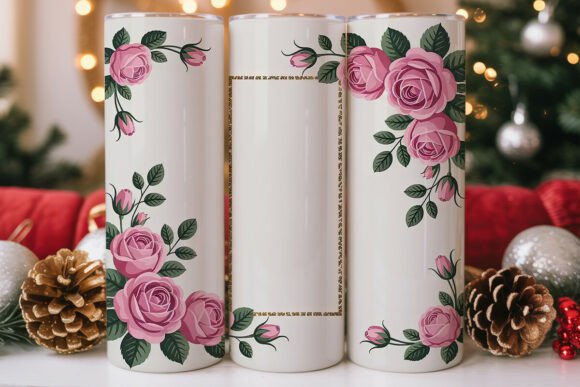 Download Pink Rose Personalized Tumbler Wrap - Tumbler Collection