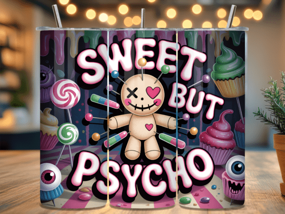 Download Sweet Psycho Voodoo Doll Tumbler Wrap - Tumbler Collection