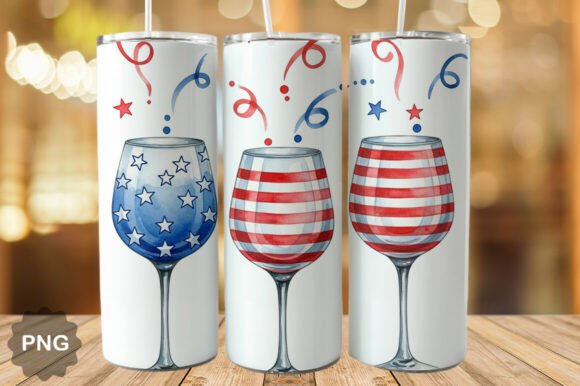 Download Patriotic Celebration Wine Glass Tumbler - Tumbler Collection