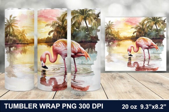 Download Summer Flamingo Tumbler Wrap - Tumbler Collection