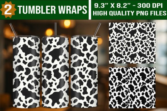 Download Cow Print 20oz Tumbler Wraps Bundle - Tumbler Collection