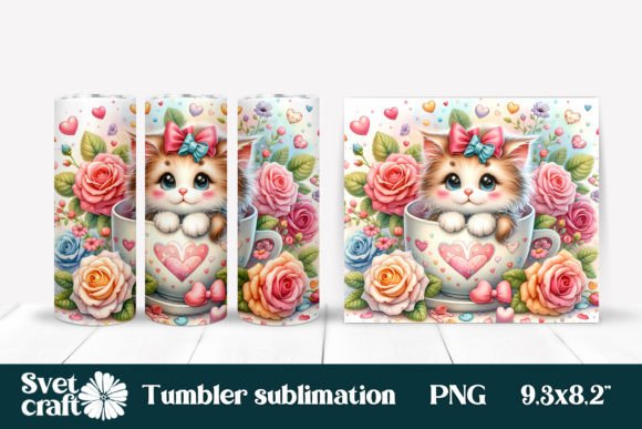 Download Cat Sublimation Tumbler Design Wrap - Tumbler Collection