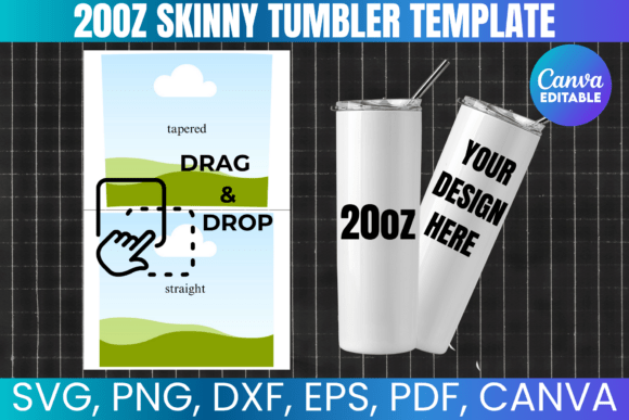 Download 20oz Skinny Tumbler Template - Tumbler Collection