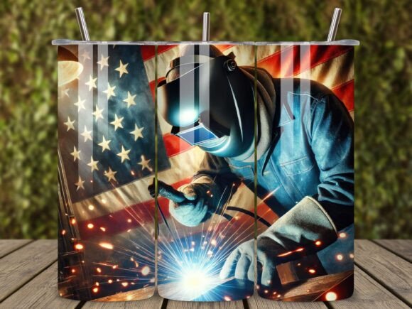Download Patriotic American Flag Welding Tumbler - Tumbler Collection