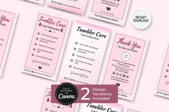 Download Editable Tumbler Care Card Instructions - Tumbler Collection
