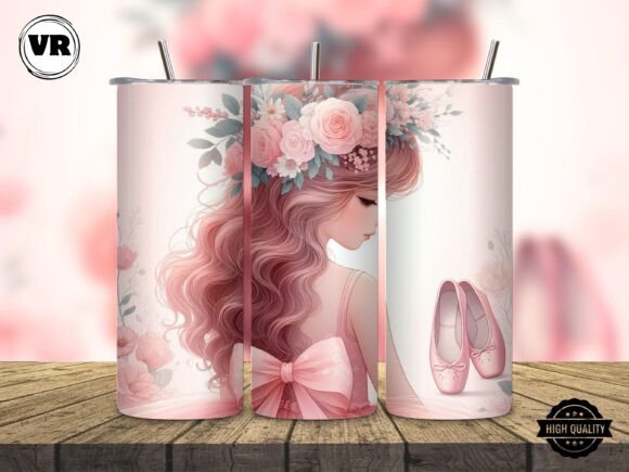 Download Ballerina Girl Tapered Tumbler Wrap Png - Tumbler Collection