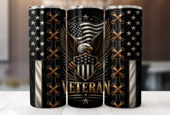 Download Patriotic Eagle Veteran USA Flag Tumbler - Tumbler Collection