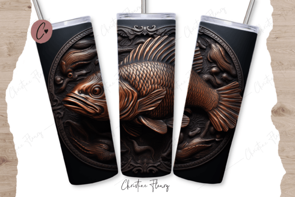 Download 3D Engraved Leather Bass Fish Tumbler - Tumbler Collection