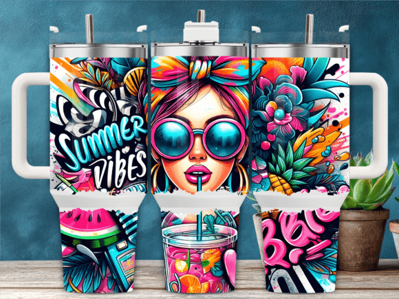 Download Cool Summer Girl Graffiti 40oz Tumbler - Tumbler Collection