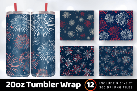 Download 4th of July Fireworks Tumbler Wrap - Tumbler Collection