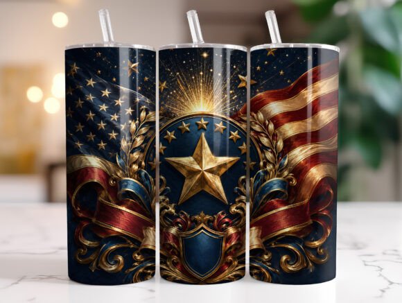 Download Patriotic American Flag Tumbler Wrap - Tumbler Collection
