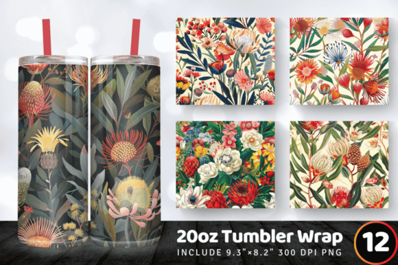 Download Australian Native Flowers Tumbler Wrap - Tumbler Collection