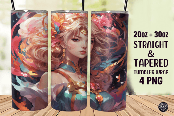 Download Girl Anime Art Tumbler Wrap 20oz Design - Tumbler Collection