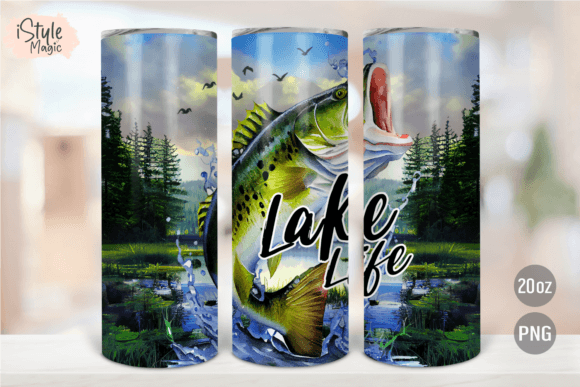 Download Lake Tumbler Wrap 20 Oz PNG Sublimation - Tumbler Collection