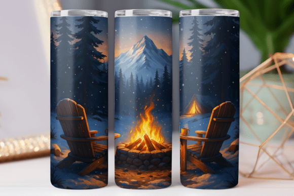 Download Camping Tumbler Wrap Skinny Design 20oz - Tumbler Collection