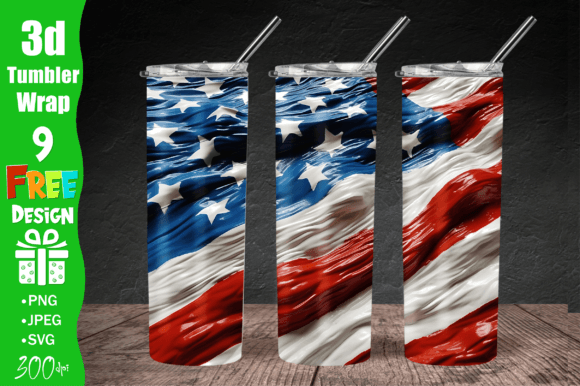 Download USA Flag Tumbler Wrap, American Flag PNG - Tumbler Collection