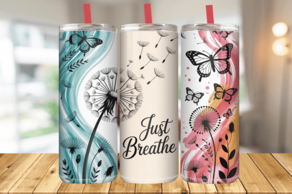 Download Just Breathe Inspirational Tumbler Wrap - Tumbler Collection