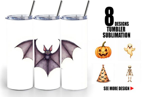 Download Retro Halloween Tumbler Wrap - Tumbler Collection