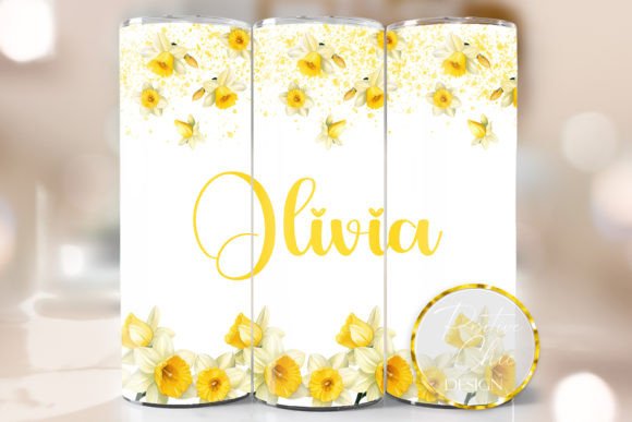 Download Daffodils Personalized Tumbler Wrap PNG - Tumbler Collection